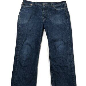 Levis 541 Premium‎ Big E Blue Jeans Mens 40 x 30 Leather Patch Athletic Fit